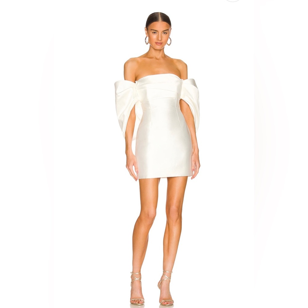 SOLACE London Revolve Elina Mini Dress in Cream Size 2